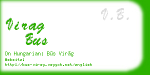 virag bus business card